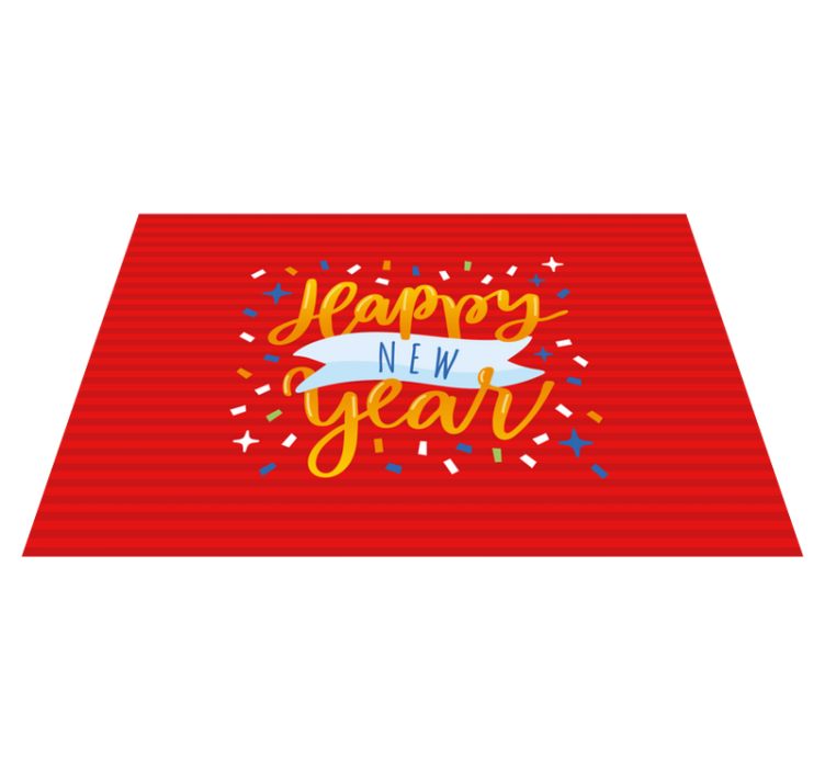 Tapis vinyle noël célébration du nouvel an - TenStickers