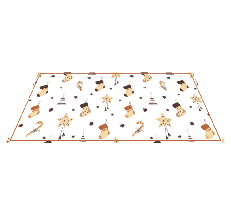 Tapis vinyle noël célébrations de vacances blanches - TenStickers