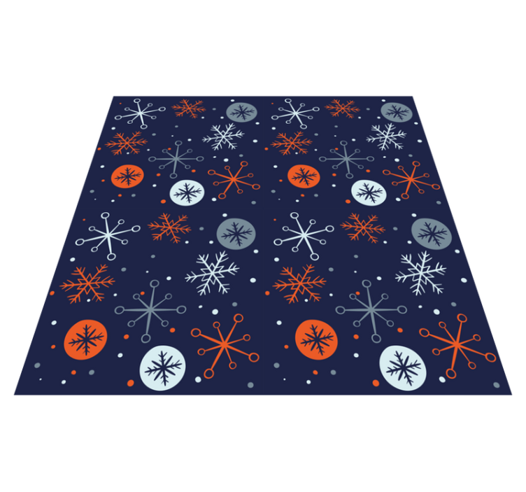 Tapis vinyle noël motifs de flocons de neige - TenStickers