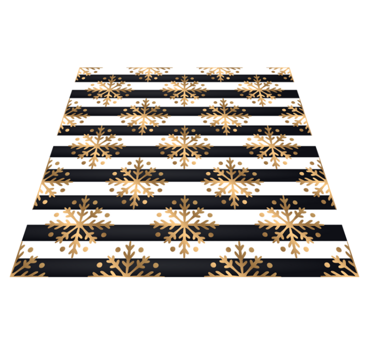 Tapis vinyle noël motif élégant de flocon de neige - TenStickers