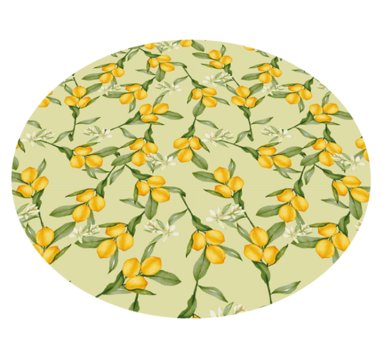 Tapis vinyle cuisine motif de fleurs d'agrumes - TenStickers