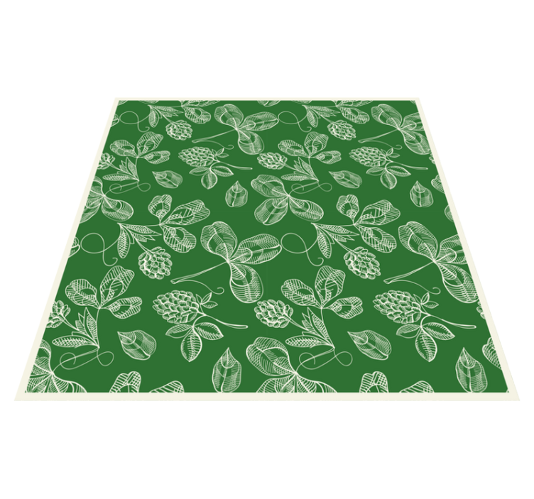 Tapis vinyle nature motifs verts luxuriants - TenStickers