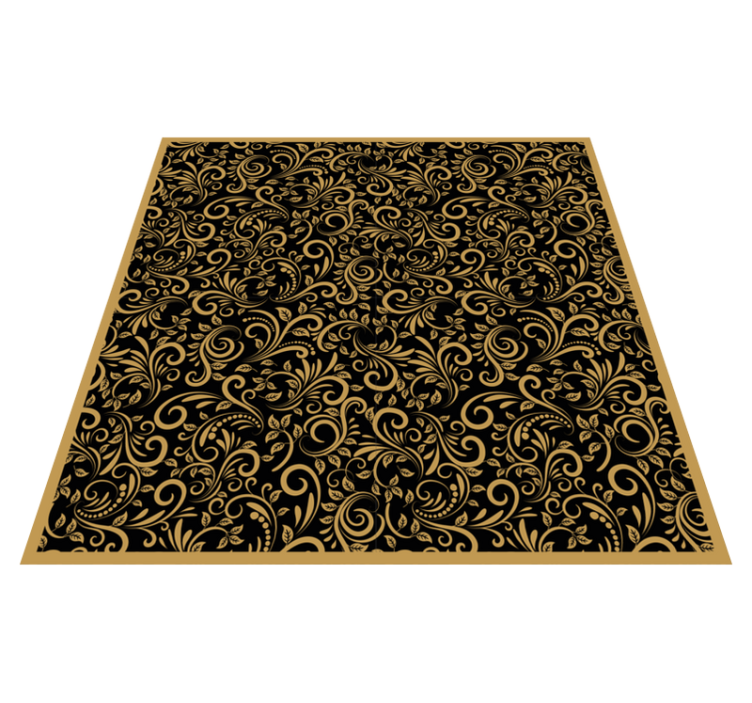 Tapis vinyle plantes motif d'élégants tourbillons - TenStickers