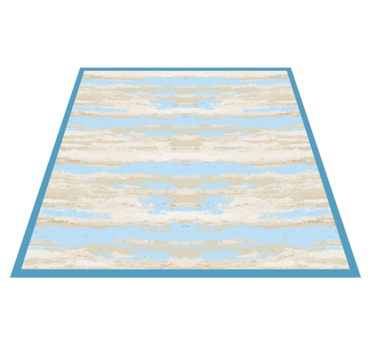 Tapis vinyle imitation parquet reproduction grise et bleue - TenStickers