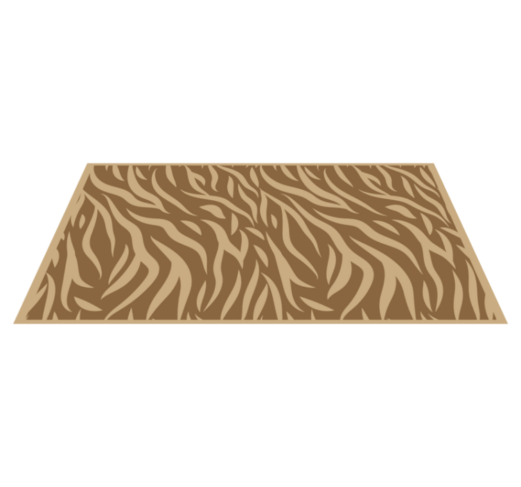 Tapis vinyle motif animal motifs zébrés marron - TenStickers