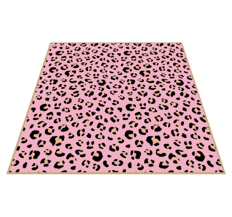 Tapis vinyle motif animal imprimé léopard rose élégant - TenStickers