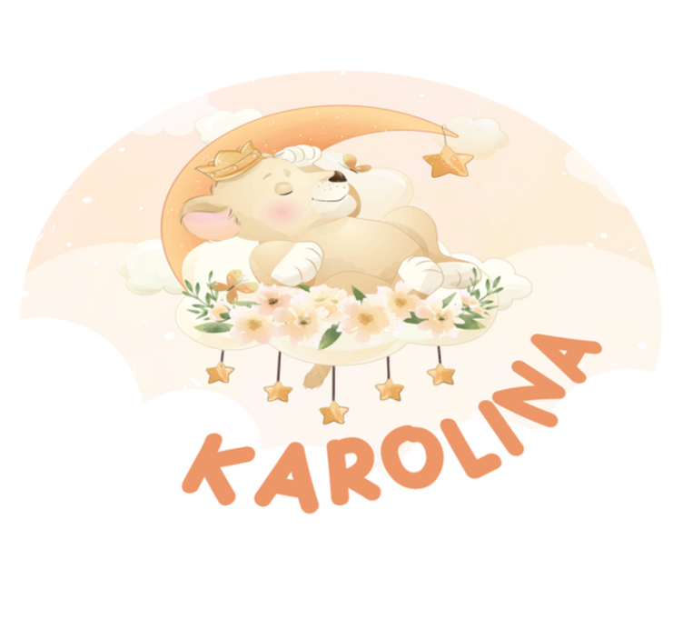 Tapis vinyle personnalisé lion endormi - TenStickers