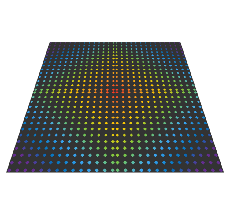 Tapis vinyle ado motif diamant arc-en-ciel - TenStickers