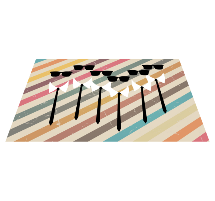 Tapis vinyle rayures tenue de groupe élégante - TenStickers