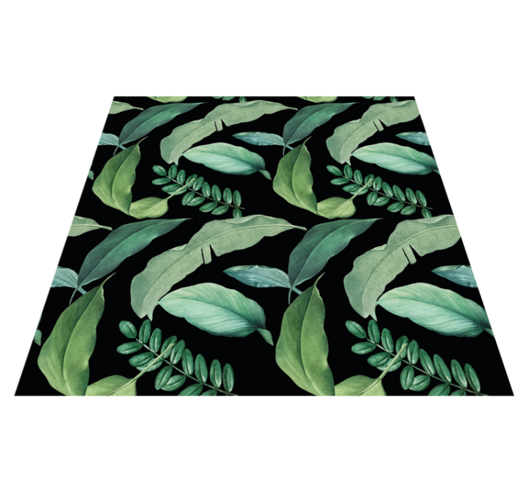 Tapis vinyle nature botanique à feuilles vertes - TenStickers