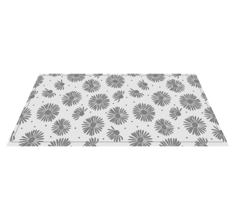 Tapis vinyle nature motif floral élégant - TenStickers