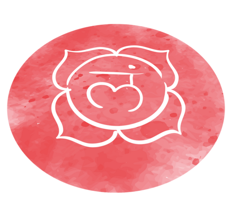 Tapis vinyle mandala conception de rose circulaire - TenStickers
