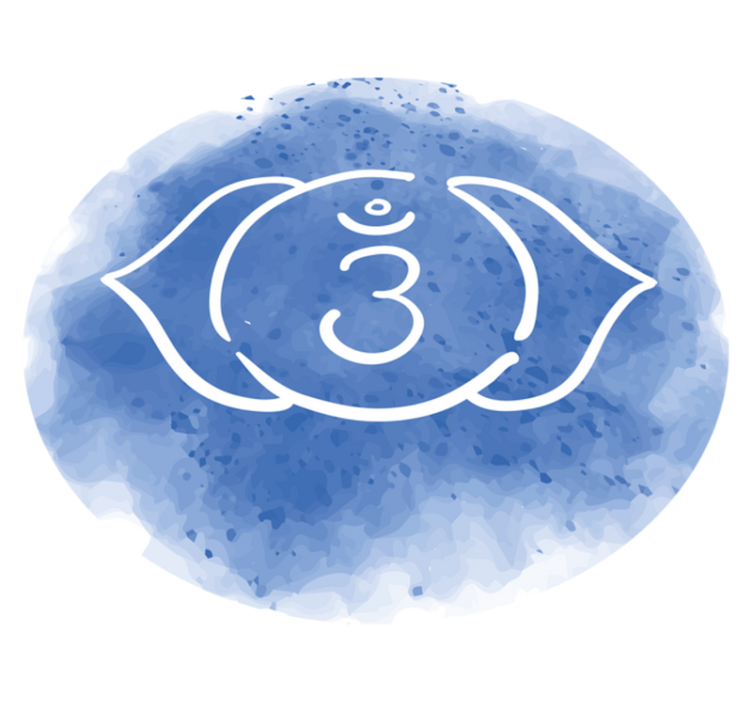 Tapis vinyle mandala symbole bleu apaisant - TenStickers