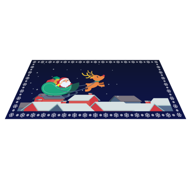 Tapis vinyle pour halloween promenade du traîneau de noël - TenStickers