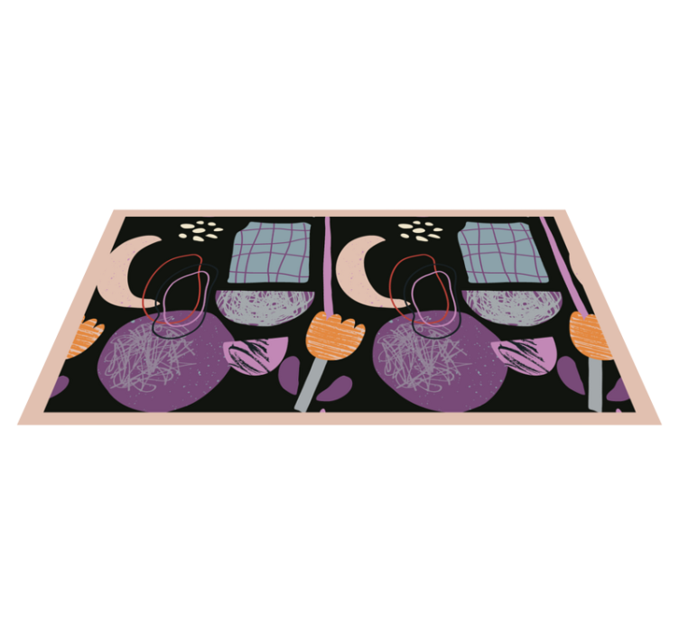 Tapis vinyle design moderne éléments géométriques nocturnes - TenStickers