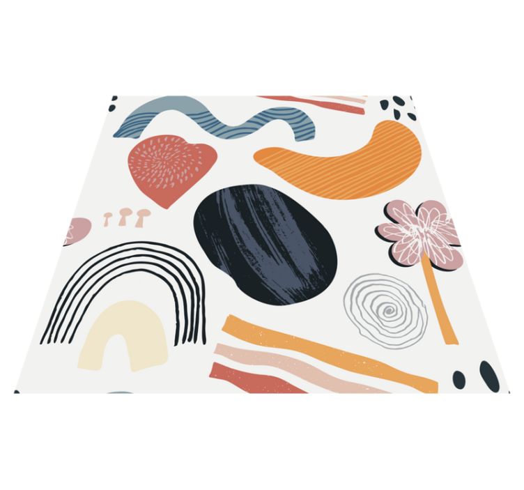 Tapis vinyle design moderne ensemble de formes abstraites - TenStickers