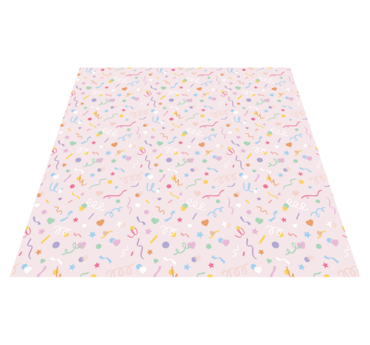 Tapis vinyle bébé confettis de fête colorés - TenStickers