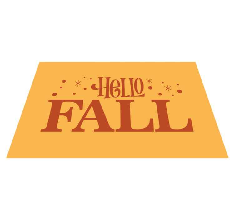 Tapis vinyle citation bienvenue aux vibrations d'automne - TenStickers