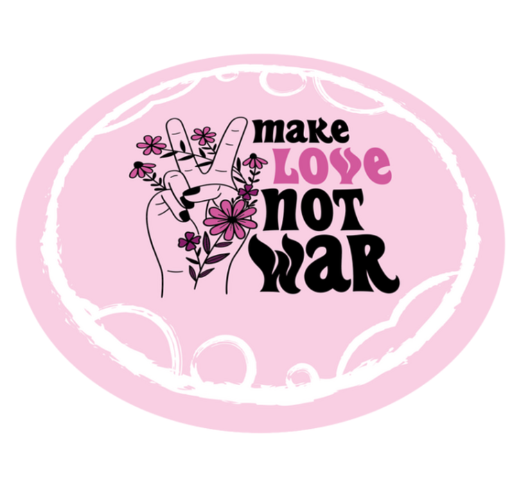 Tapis vinyle citation message d'amour paisible - TenStickers