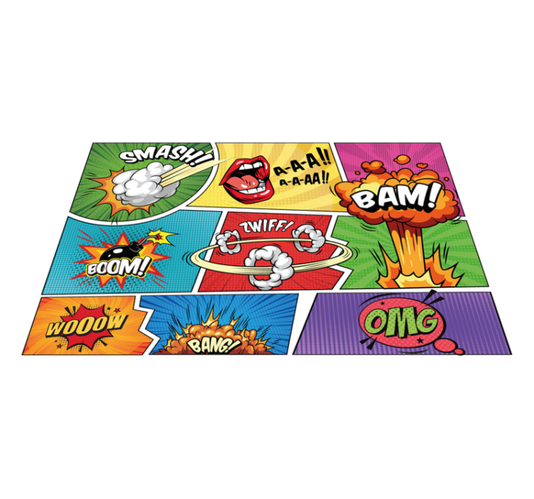 Tapis vinyle ado action de bande dessinée - TenStickers