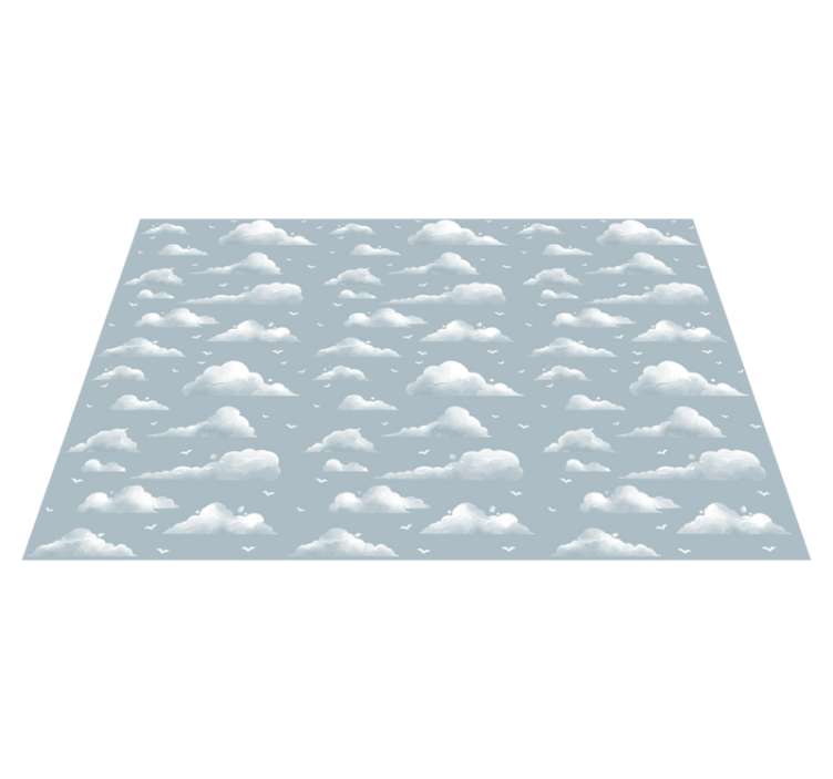Tapis vinyle bébé motif de ciel nuageux - TenStickers