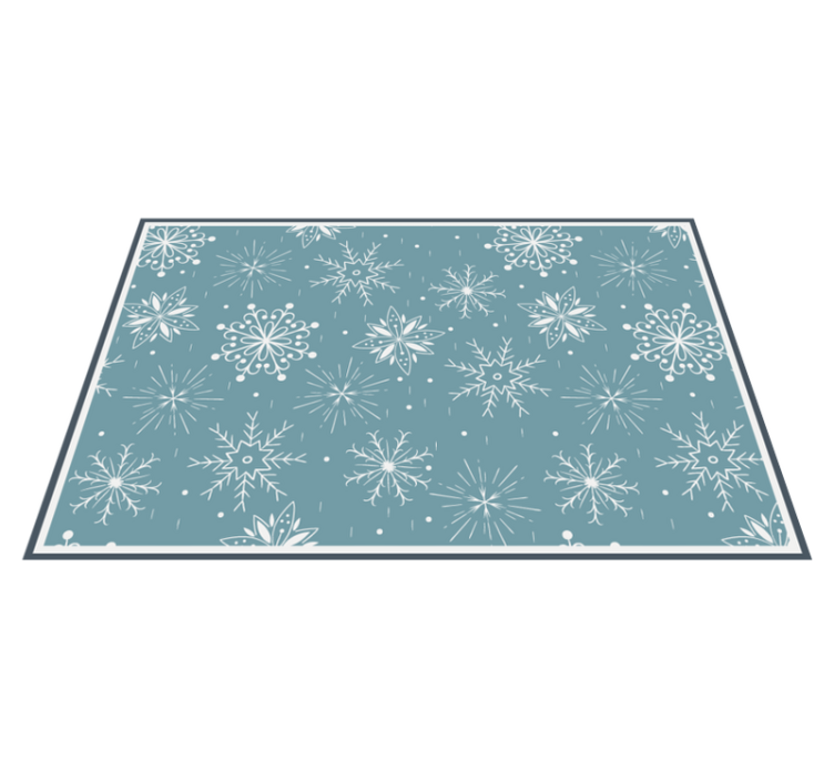 Tapis vinyle noël style flocon de neige - TenStickers