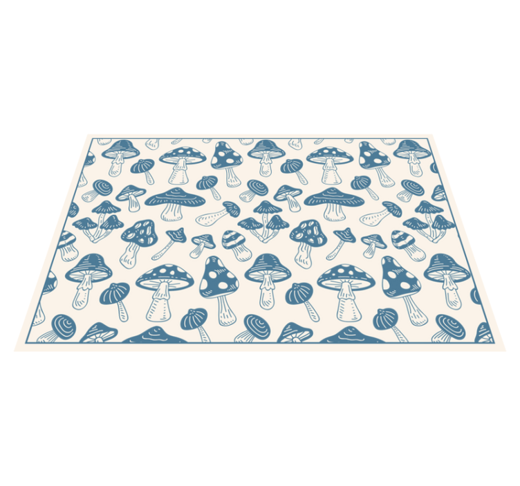 Tapis vinyle nature chic à motifs de champignons - TenStickers
