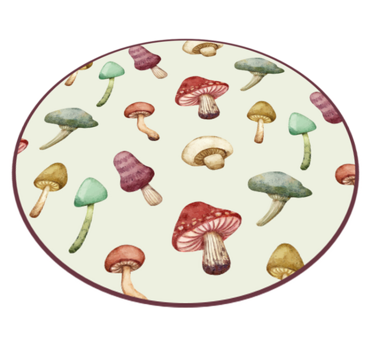 Tapis vinyle nature illustrations de champignons - TenStickers