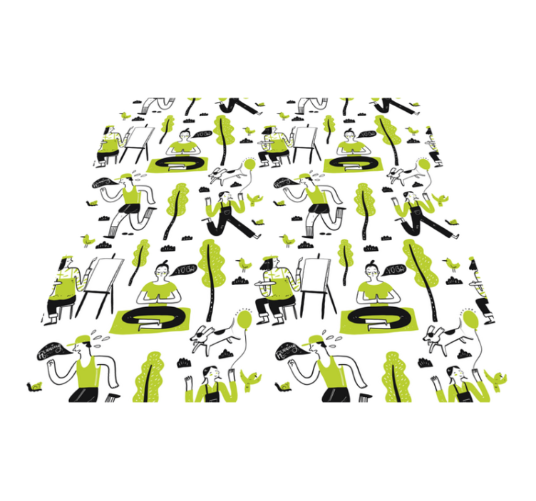 Tapis vinyle texture scènes urbaines ludiques - TenStickers