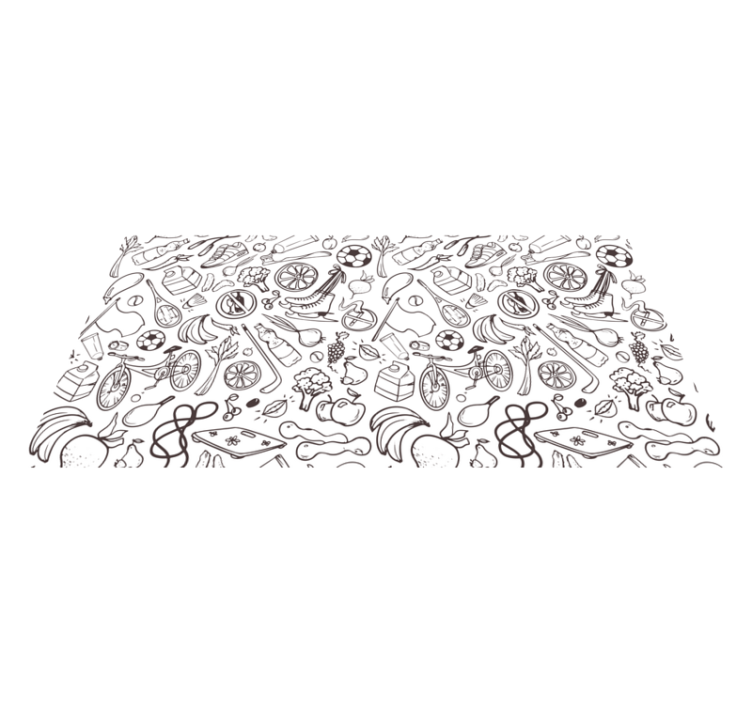 Tapis vinyle autres tapis icônes de style de vie actif - TenStickers