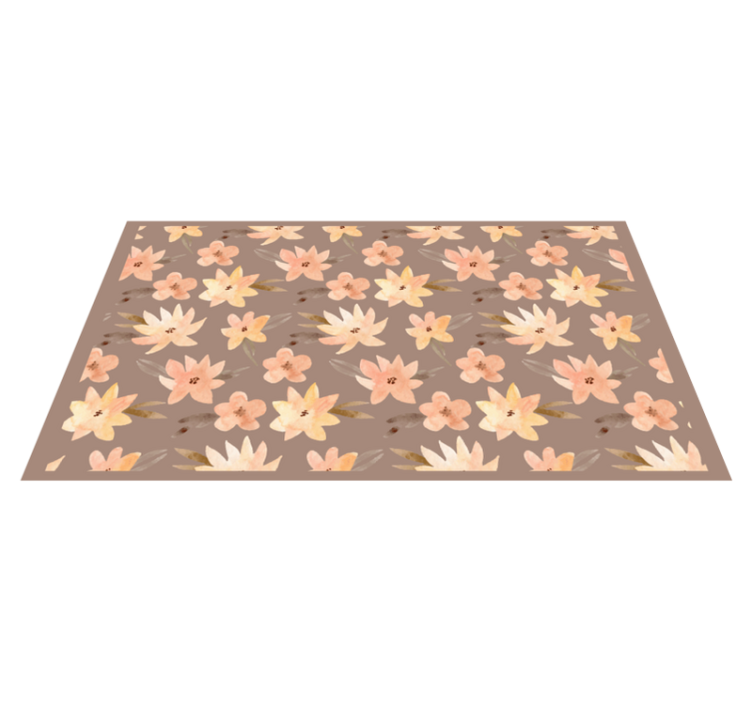 Tapis vinyle plantes tableau de motifs floraux - TenStickers