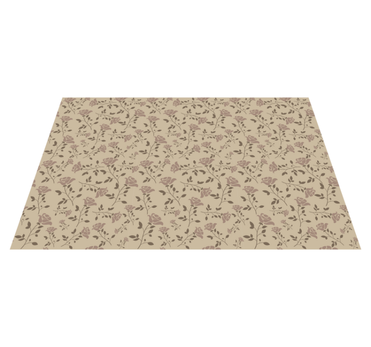 Tapis vinyle plantes motif floral subtil - TenStickers