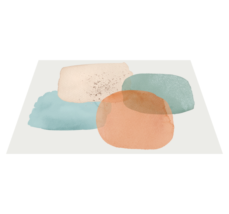 Tapis vinyle design moderne superpositions d'aquarelles - TenStickers