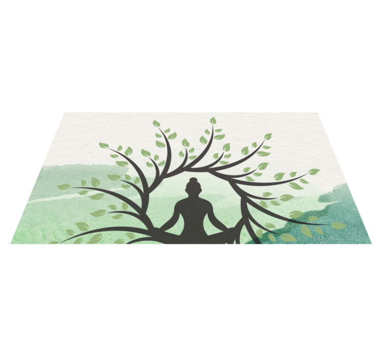 Tapis vinyle nature conception d'arbre de méditation - TenStickers