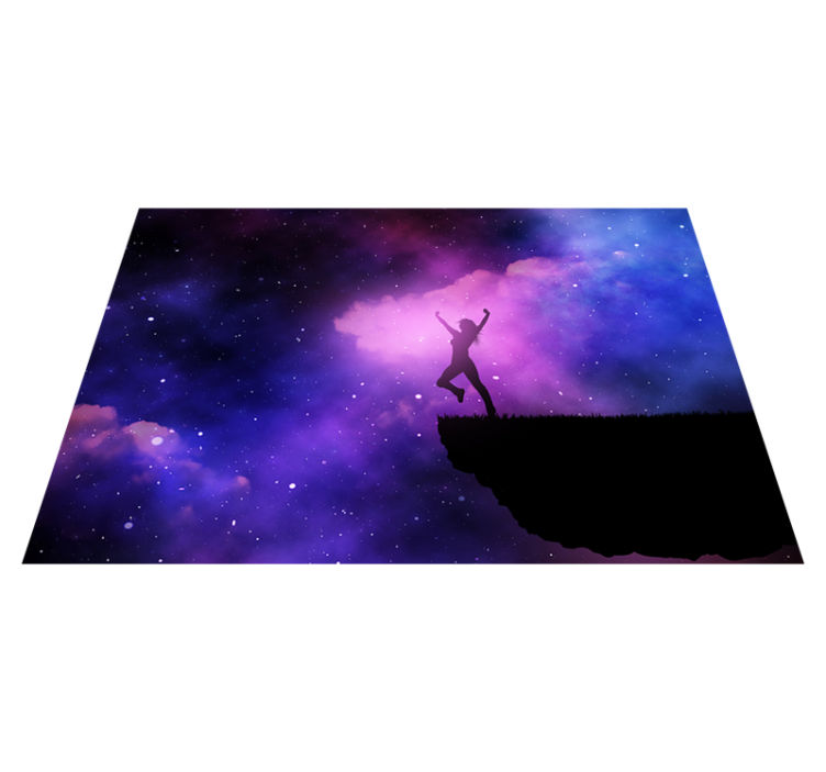 Tapis vinyle étoile voyage cosmique - TenStickers
