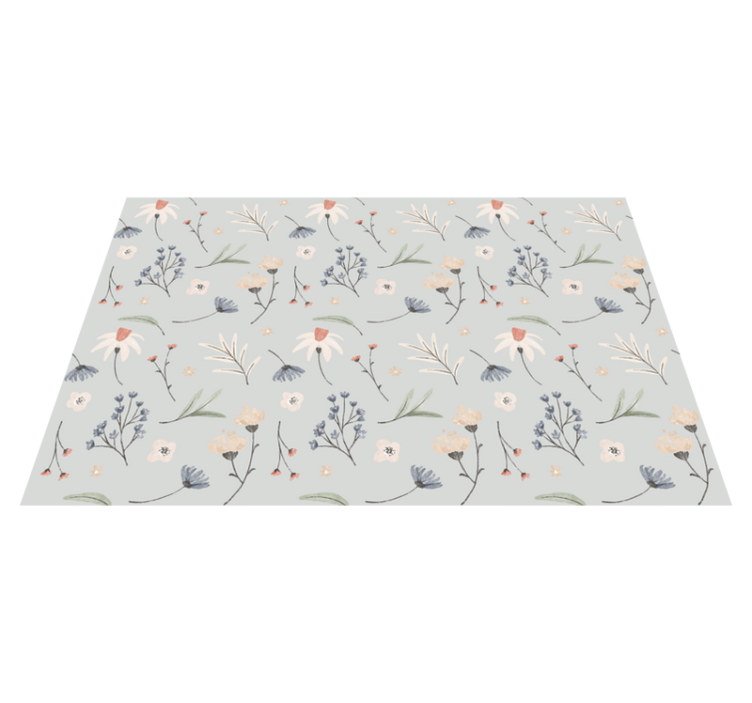 Tapis vinyle plantes illustration de feuille florale - TenStickers