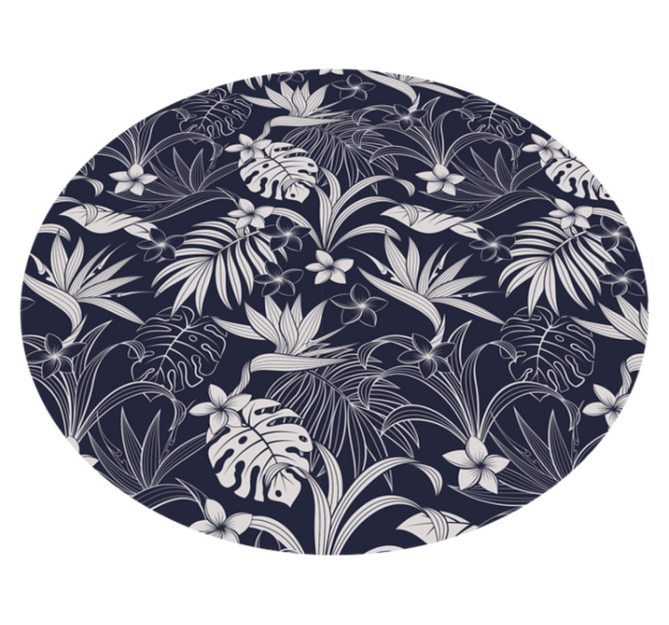 Tapis vinyle nature imprimé jungle florale - TenStickers