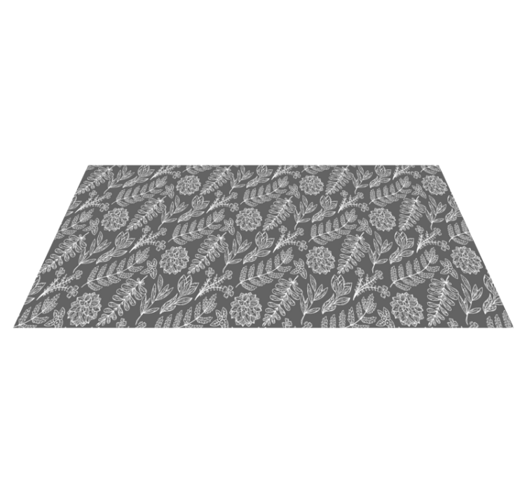 Tapis vinyle plantes motif de feuillage floral - TenStickers