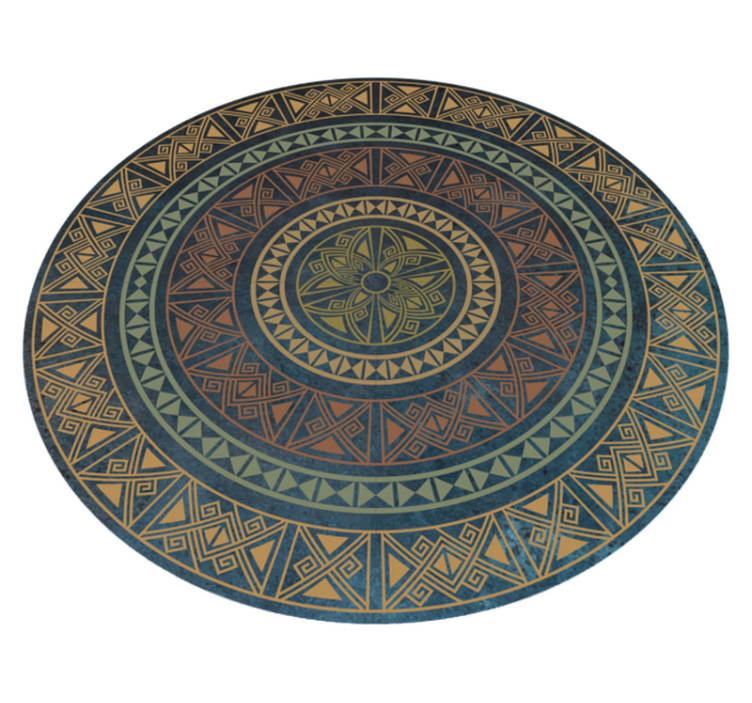 Tapis vinyle éthnique mandala ancien - TenStickers