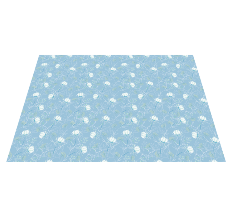 Tapis vinyle plantes motif de feuille botanique - TenStickers