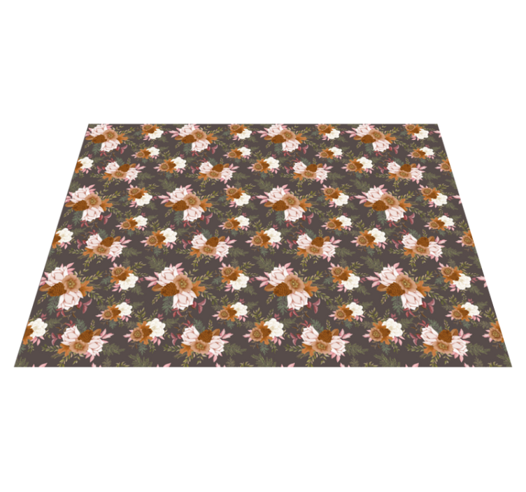 Tapis vinyle plantes élégance du motif floral - TenStickers