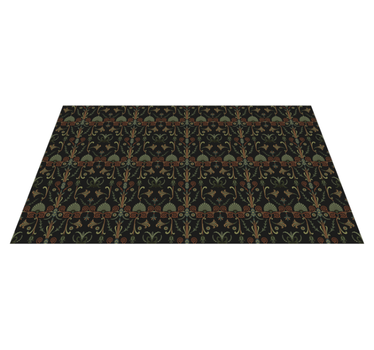 Tapis vinyle vintage ornemental motif botanique - TenStickers