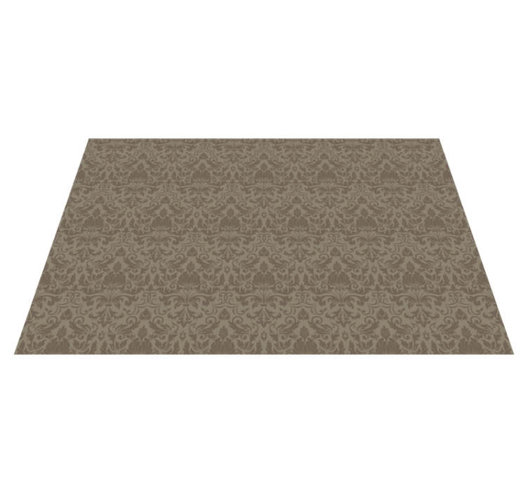 Tapis vinyle vintage motif baroque gris - TenStickers