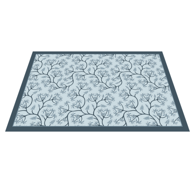 Tapis vinyle plantes motif de silhouette botanique - TenStickers