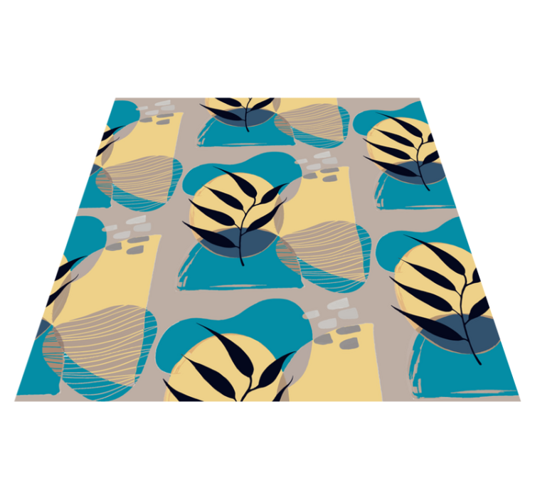 Tapis vinyle plantes motif botanique abstrait - TenStickers