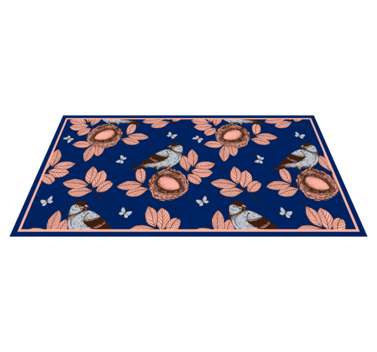 Tapis vinyle animal motif botanique de nid d'oiseau - TenStickers