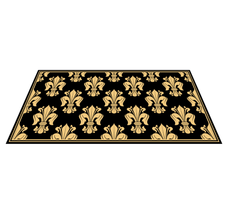 Tapis vinyle salon élégant motif de fleur de lys - TenStickers