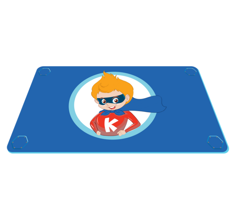 Tapis vinyle enfant super-héro de dessin animé - TenStickers