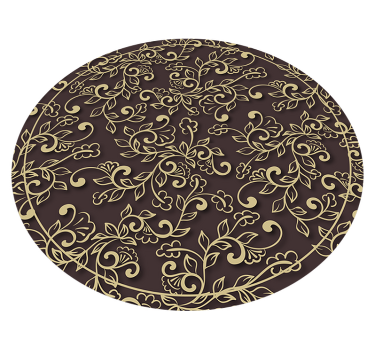 Tapis vinyle vintage motif de tourbillon orné - TenStickers