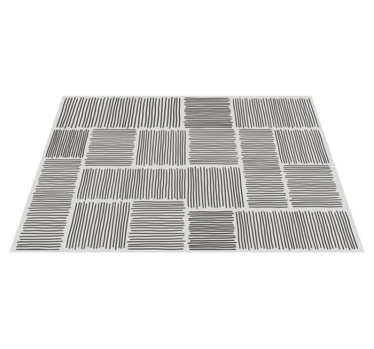 Tapis vinyle rayures motifs de lignes noires - TenStickers